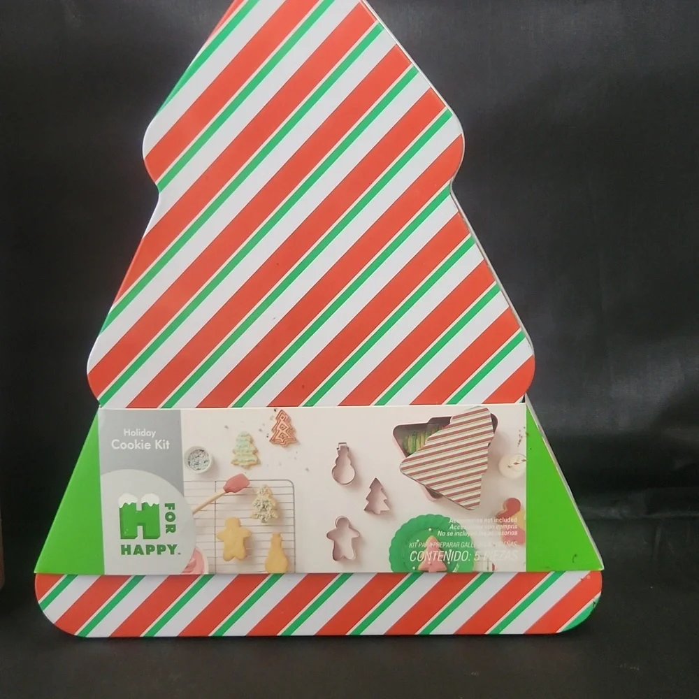 Bundle: Christmas Cookie Baking Set, Spatulas, Cookie Cutters, Piping Set, Tin